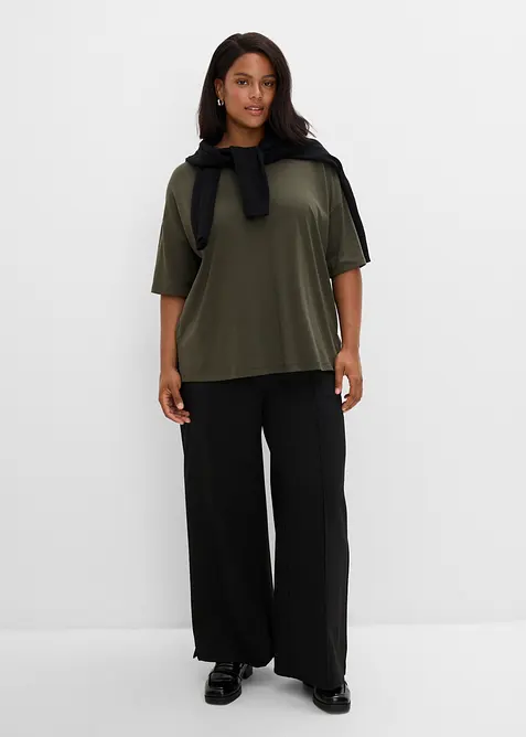 T-shirt ampia in misto cotone, bonprix
