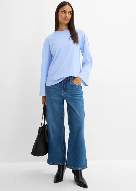 Maglia lunga in tessuto fluido, bonprix