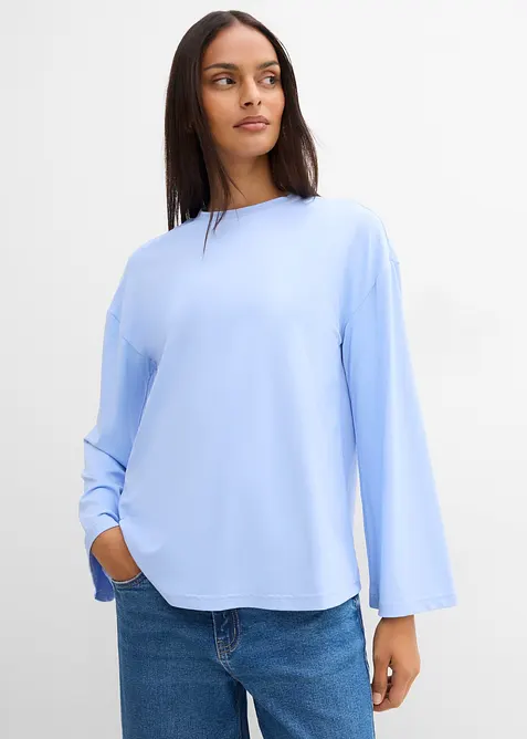 Maglia lunga in tessuto fluido, bonprix