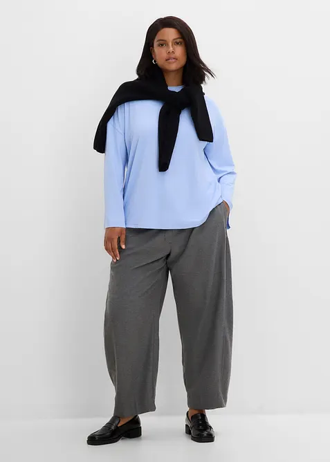 Maglia lunga in tessuto fluido, bonprix
