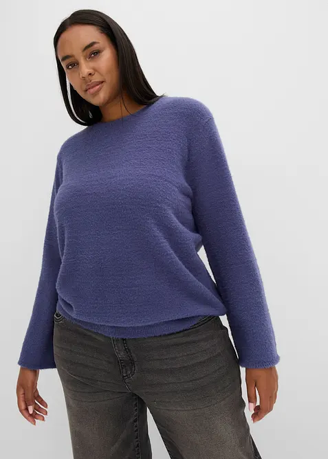 Maglione morbido con maniche ampie, bonprix