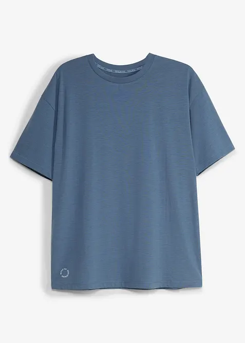 T-shirt per sport oversize con cotone, ad asciugatura rapida, bonprix