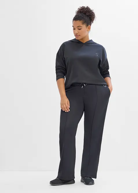Pantaloni sportivi con piega cucita, ad asciugatura rapida, bonprix