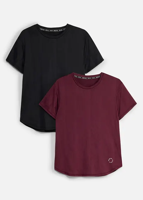 T-shirt per sport ad asciugatura rapida (pacco da 2), bonprix