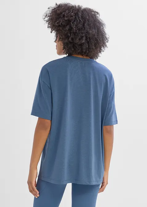 T-shirt per sport oversize con cotone, ad asciugatura rapida, bonprix