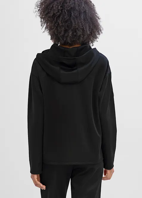 Felpa sportiva oversize ad asciugatura rapida con cappuccio, bonprix