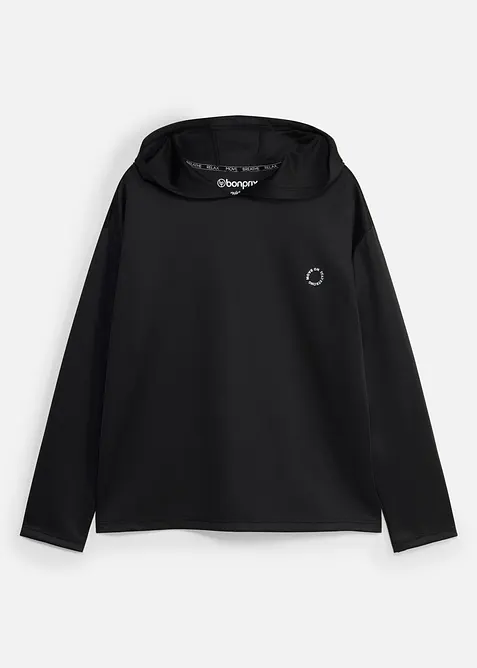 Felpa sportiva oversize ad asciugatura rapida con cappuccio, bonprix
