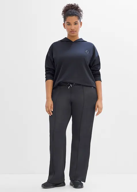 Felpa sportiva oversize ad asciugatura rapida con cappuccio, bonprix