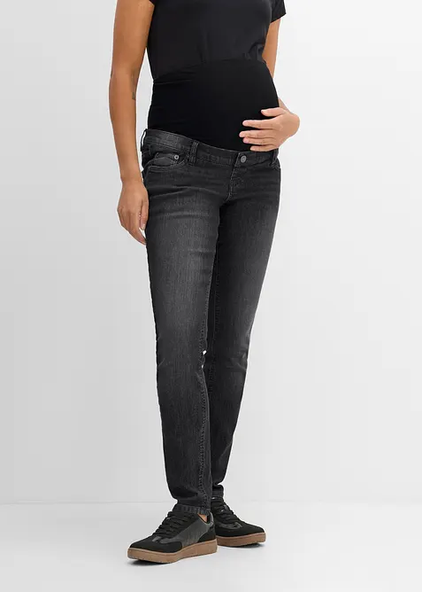 Jeans pr&eacute;maman elasticizzati con cotone biologico, skinny, bonprix