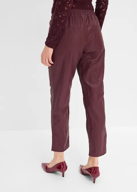 Pantaloni in similpelle con elastico in vita, bonprix