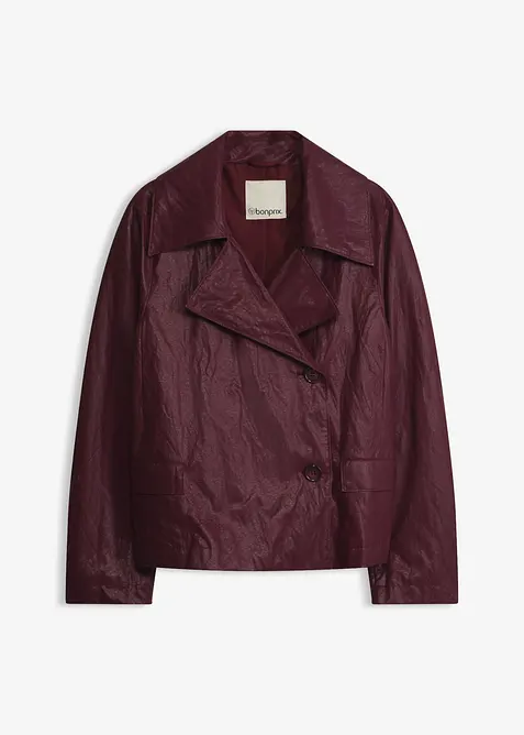 Giacca in similpelle effetto crinkle, bonprix