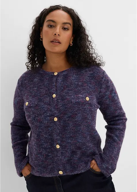 Cardigan con filato ad effetto, bonprix