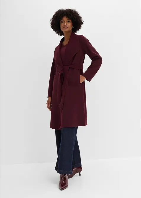 Cappotto con cintura da annodare, bonprix