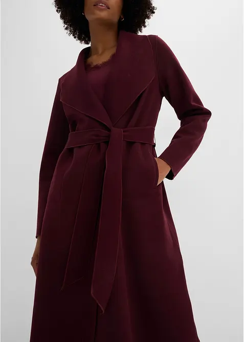 Cappotto con cintura da annodare, bonprix