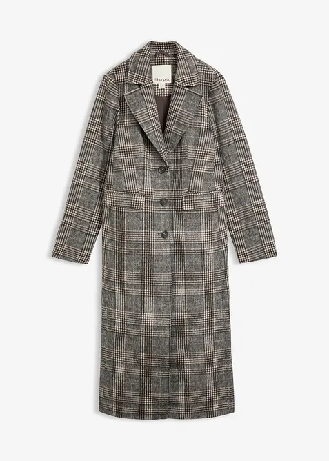 Cappotto con motivo a quadri, bonprix