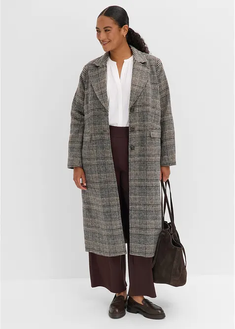 Cappotto con motivo a quadri, bonprix
