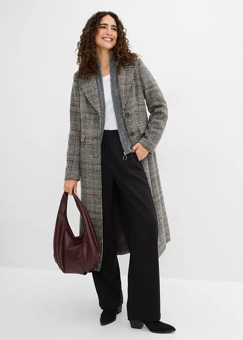 Cappotto con motivo a quadri, bonprix
