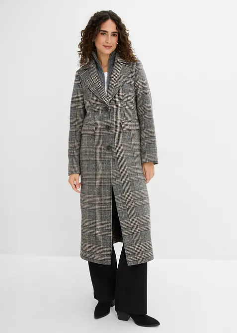 Cappotto con motivo a quadri, bonprix