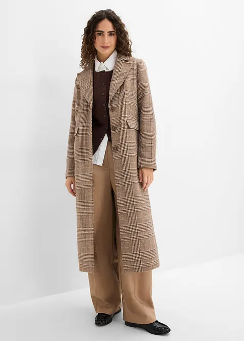 Cappotto con motivo a quadri, bonprix