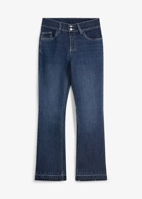 Jeans a zampa, vita media, bonprix