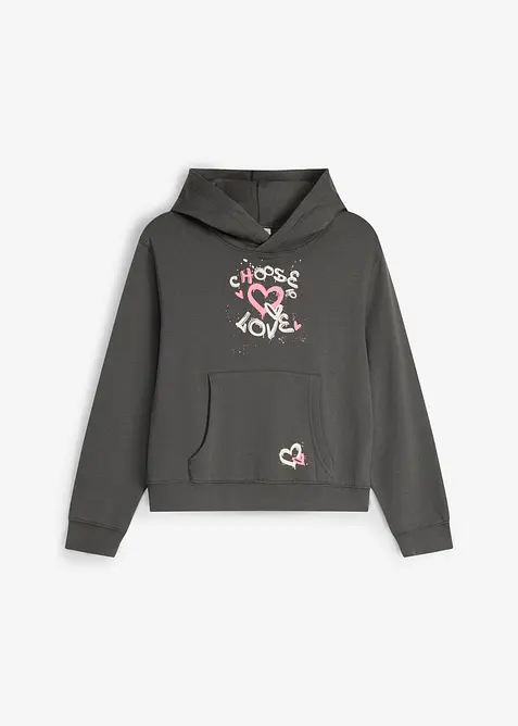 Felpa con cappuccio in morbido cotone biologico, bonprix