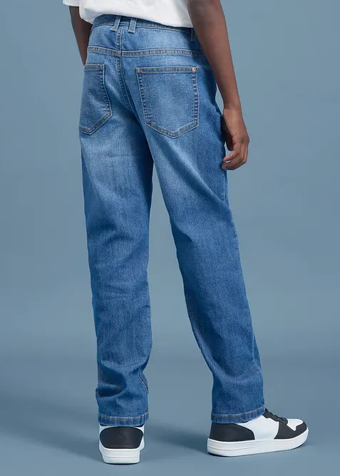 Jeans elasticizzati con vita regolabile, regular fit straight, bonprix