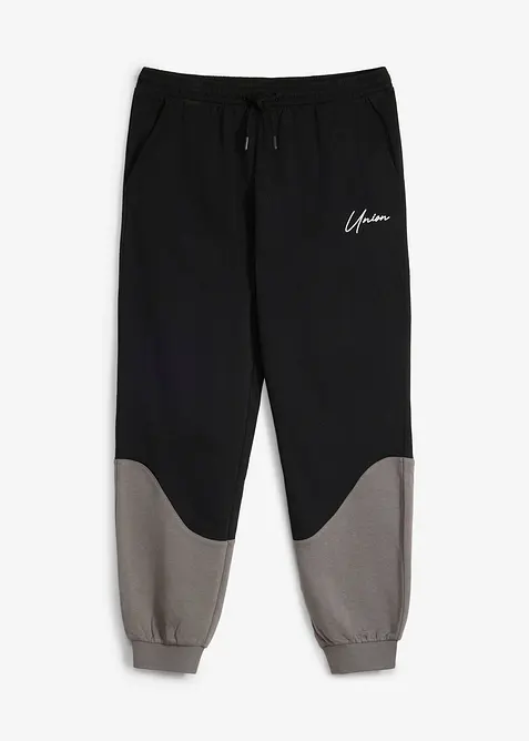 Pantaloni da jogging in morbido cotone biologico con dettagli a contrasto, bonprix