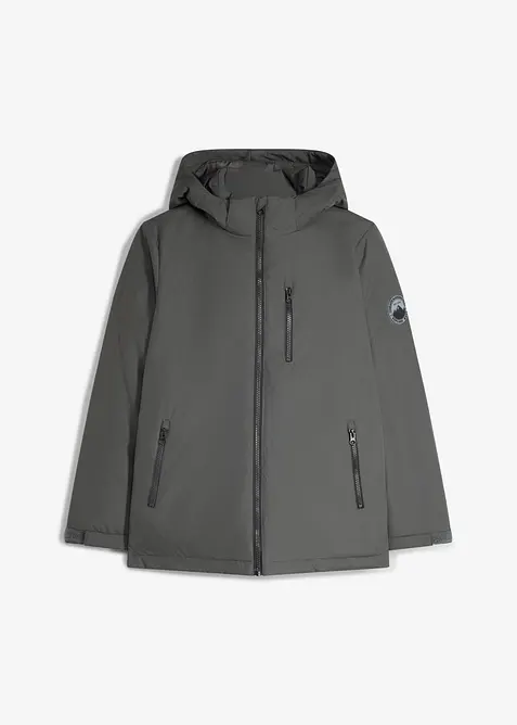 Giacca tecnica idrorepellente con cappuccio rimovibile, bonprix