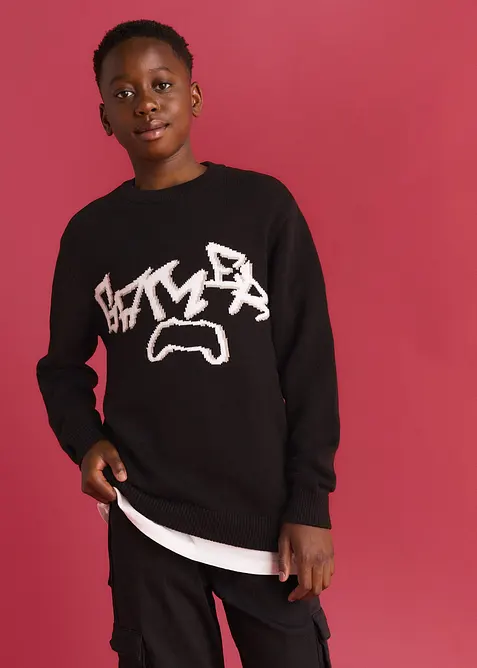 Maglione in  filato grosso di puro cotone, bonprix