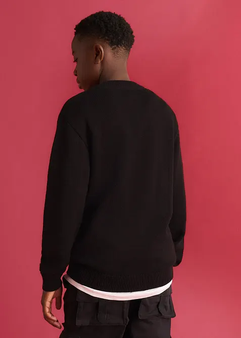 Maglione in  filato grosso di puro cotone, bonprix