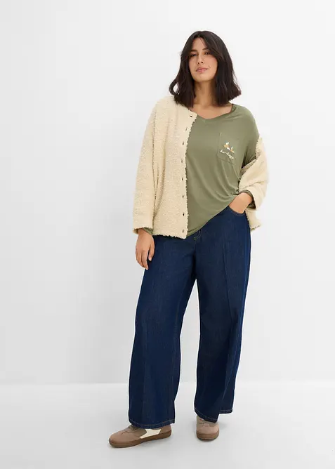 Maglia a maniche lunghe in viscosa morbida, bonprix