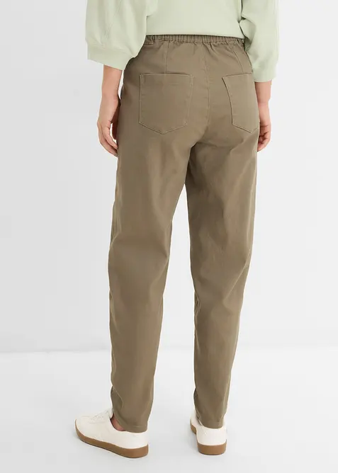 Pantaloni barrel in misto cotone elasticizzato, bonprix