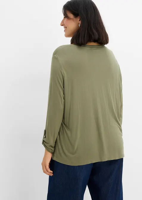 Maglia a maniche lunghe in viscosa morbida, bonprix