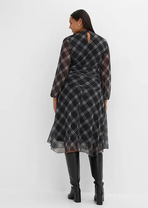 Abito in jersey e mesh fine, bonprix