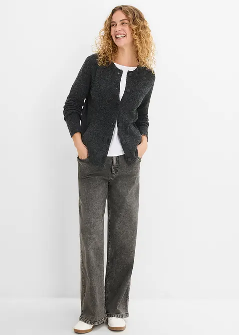 Cardigan in maglia a coste, bonprix