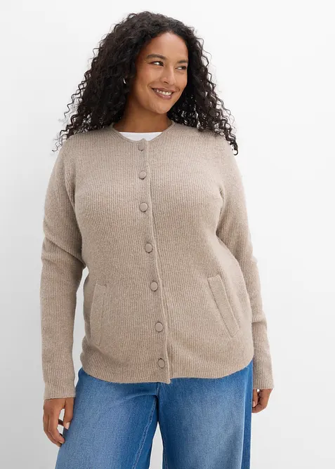 Cardigan in maglia a coste, bonprix