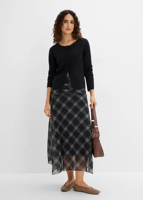 Gonna in jersey di mesh fine, bonprix