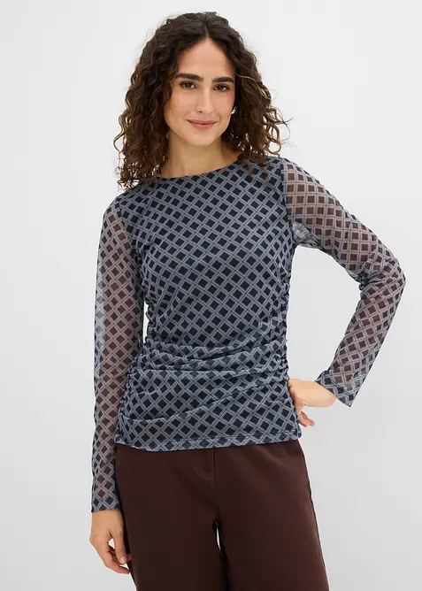 Maglia a maniche lunghe in mesh fine, bonprix
