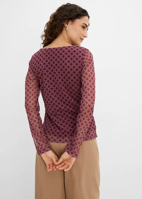 Maglia a maniche lunghe in mesh fine, bonprix