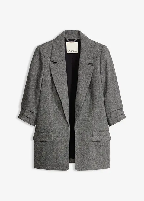 Blazer lungo con colletto a revers, bonprix