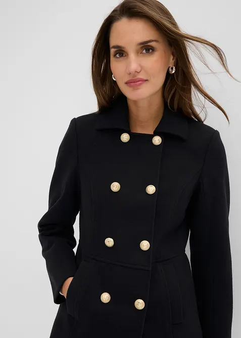 Cappotto corto in simil lana, bonprix