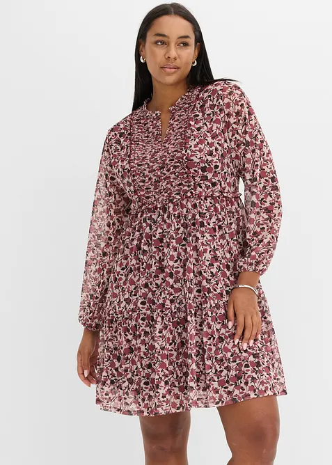 Abito di jersey in mesh fine, bonprix