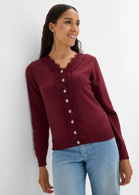 Cardigan in misto viscosa morbido, bonprix