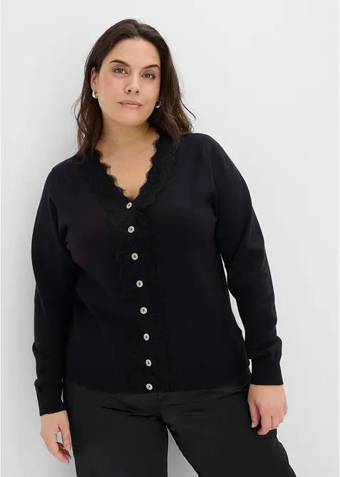 Cardigan in misto viscosa morbido, bonprix