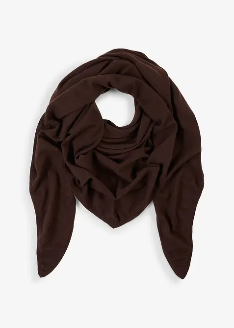 Sciarpa a triangolo in maglia fine con lana merino, bonprix