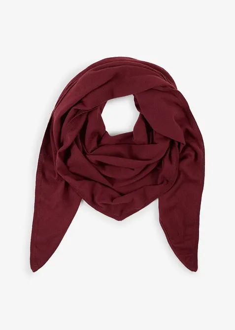 Sciarpa a triangolo in maglia fine con lana merino, bonprix