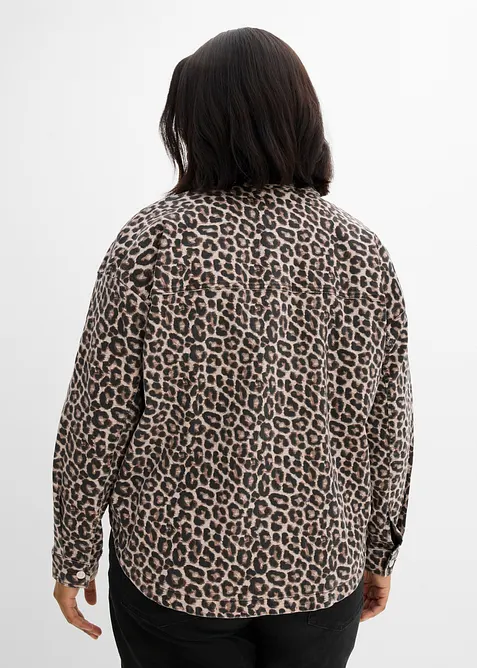 Giacca-camicia in misto cotone elasticizzato, bonprix