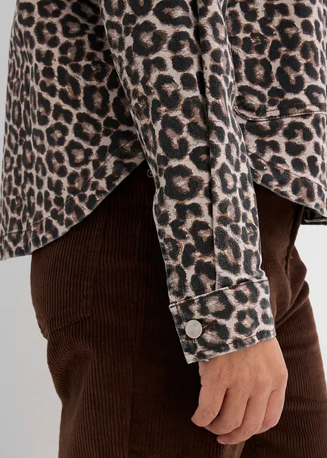 Giacca-camicia in misto cotone elasticizzato, bonprix