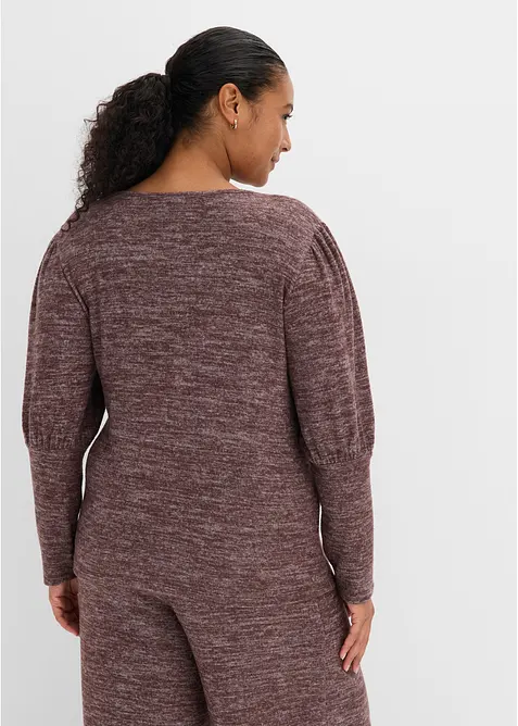 Maglia a maniche lunghe in misto viscosa morbido, bonprix