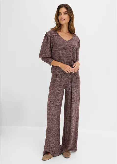 Maglia a maniche lunghe in misto viscosa morbido, bonprix